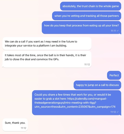 LinkedIn conversation screenshot 3